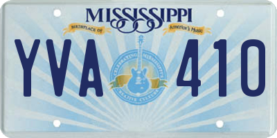 MS license plate YVA410
