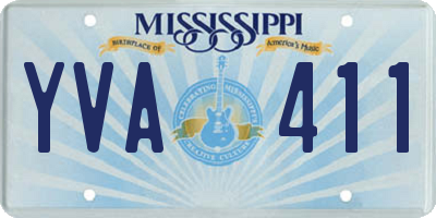 MS license plate YVA411