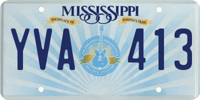 MS license plate YVA413