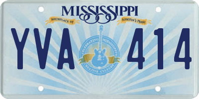 MS license plate YVA414