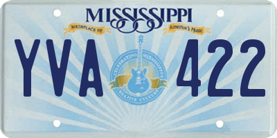 MS license plate YVA422