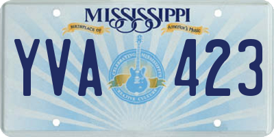 MS license plate YVA423