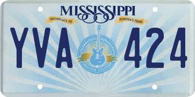 MS license plate YVA424
