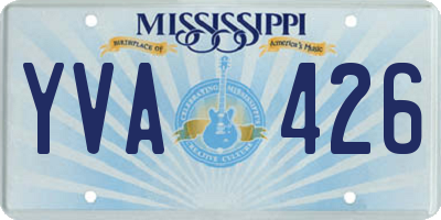 MS license plate YVA426