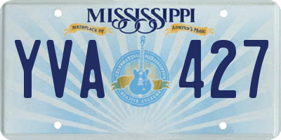 MS license plate YVA427