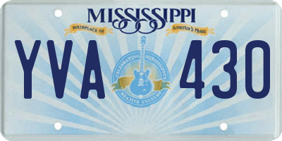 MS license plate YVA430