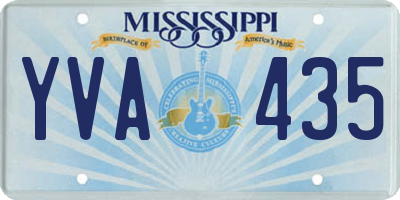MS license plate YVA435