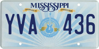 MS license plate YVA436