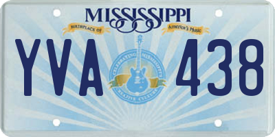 MS license plate YVA438