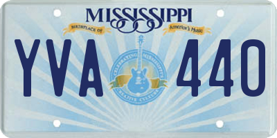 MS license plate YVA440