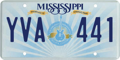 MS license plate YVA441