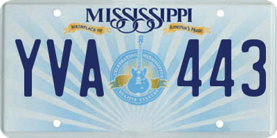 MS license plate YVA443