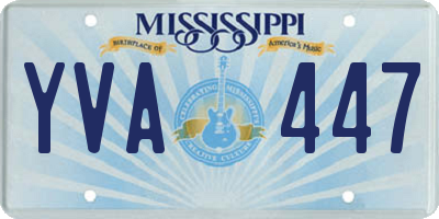 MS license plate YVA447
