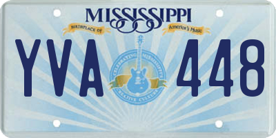 MS license plate YVA448