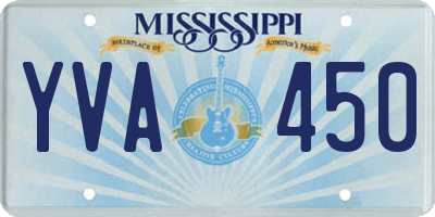 MS license plate YVA450