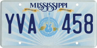 MS license plate YVA458