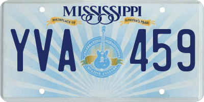 MS license plate YVA459