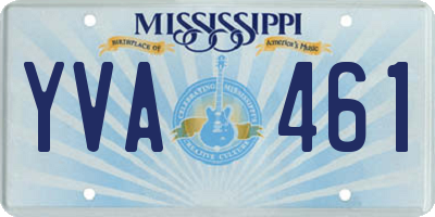 MS license plate YVA461
