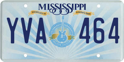MS license plate YVA464