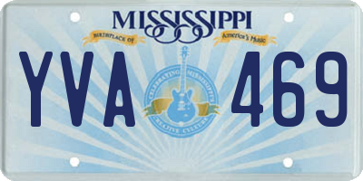 MS license plate YVA469