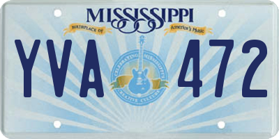 MS license plate YVA472