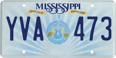 MS license plate YVA473