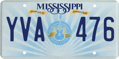 MS license plate YVA476