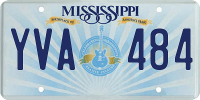MS license plate YVA484