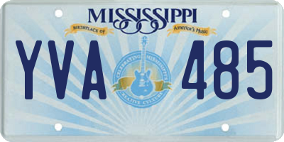 MS license plate YVA485