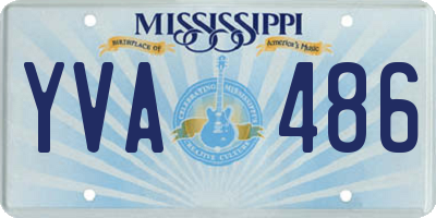 MS license plate YVA486