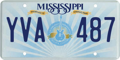 MS license plate YVA487
