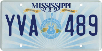 MS license plate YVA489