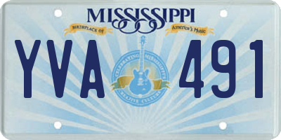 MS license plate YVA491