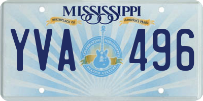 MS license plate YVA496