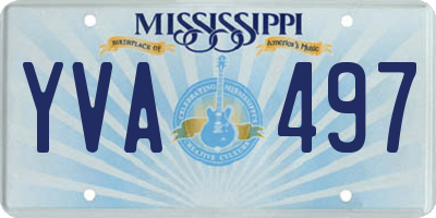 MS license plate YVA497