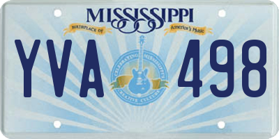 MS license plate YVA498