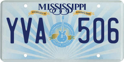 MS license plate YVA506