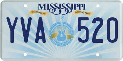 MS license plate YVA520