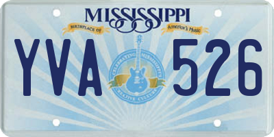 MS license plate YVA526