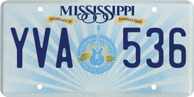 MS license plate YVA536
