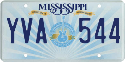 MS license plate YVA544