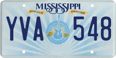 MS license plate YVA548