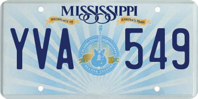MS license plate YVA549