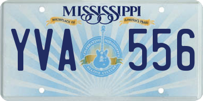 MS license plate YVA556