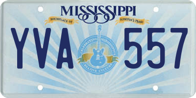 MS license plate YVA557