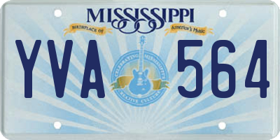 MS license plate YVA564
