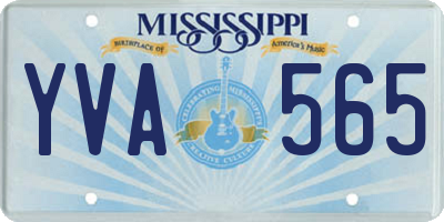 MS license plate YVA565