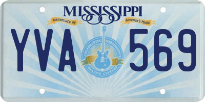 MS license plate YVA569
