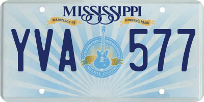 MS license plate YVA577