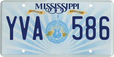 MS license plate YVA586